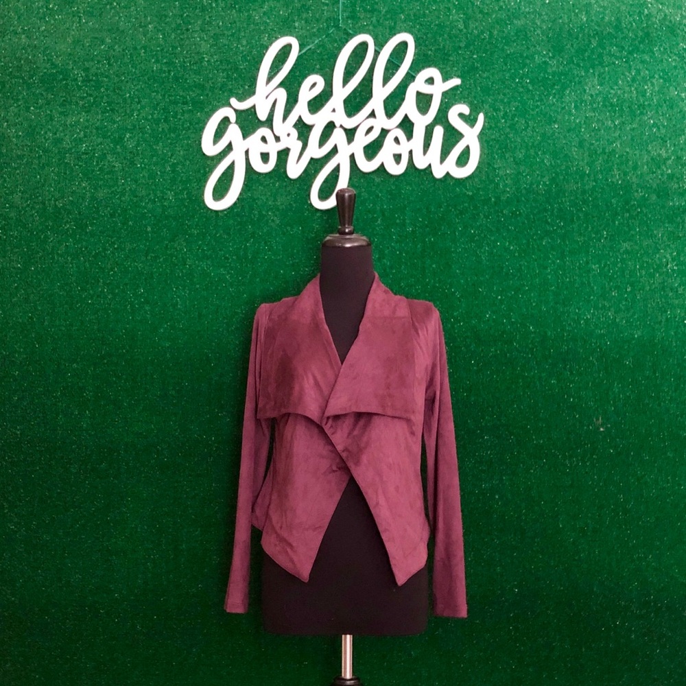 Burgundy / Plum Asymmetrical Jacket 🌸